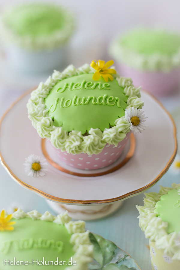 Frühling Cupcake, vegan, Helene Holunder