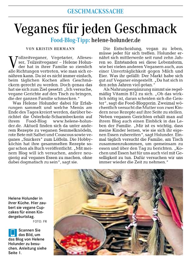Weser Kurier vom 20.4.2013, Helene Holunder Weser Kurier vom 20.4.2013, Helene Holunder