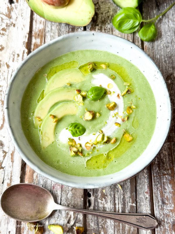 Avocado Gurken Gazpacho, Helene Holunder, vegan